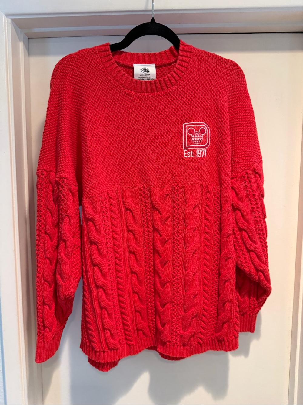 Walt Disney World Cable Knit Spirit Jersey Sweater